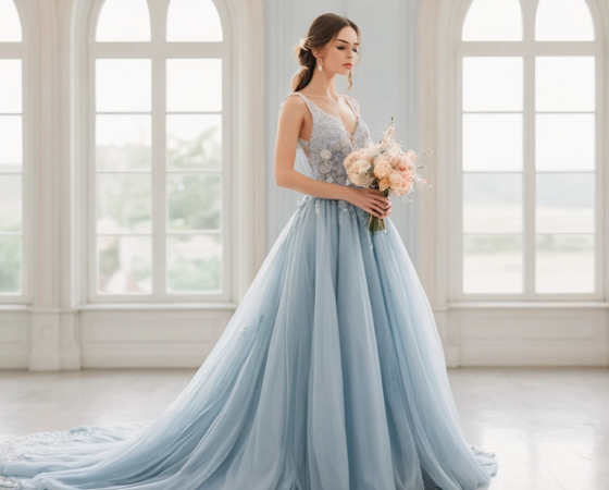 Blue Wedding Dress