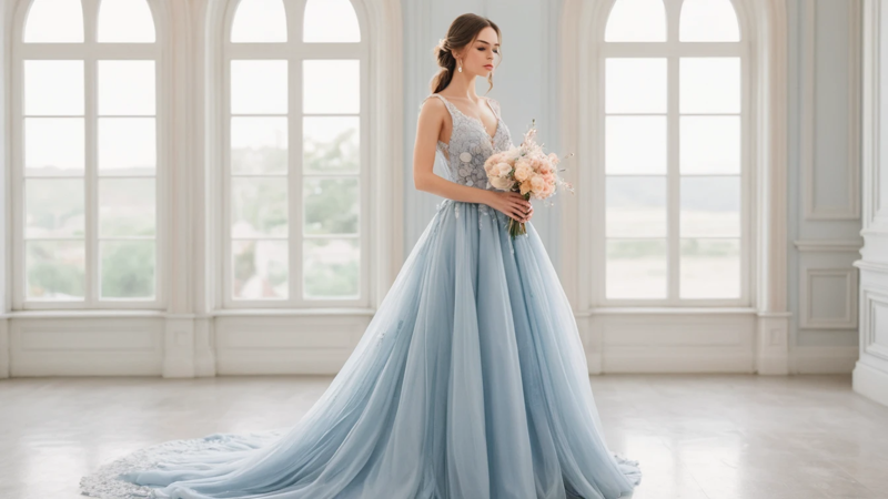 Blue Wedding Dress